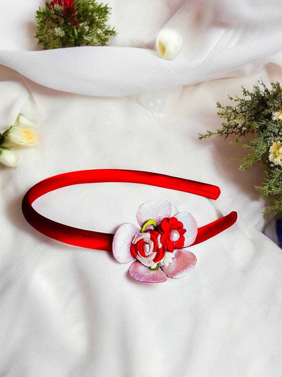 Add a Pop of Color with Our Adorable Kids' Satin Hairband with Cute Flower!