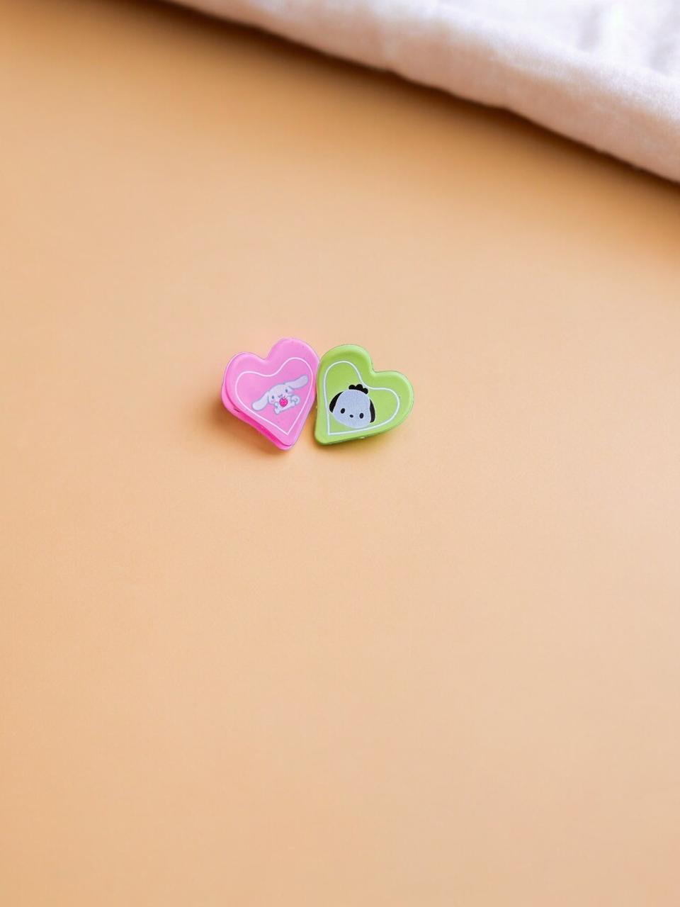 Hearts Aflutter: Mini Heart Claw Clip Set for Kids