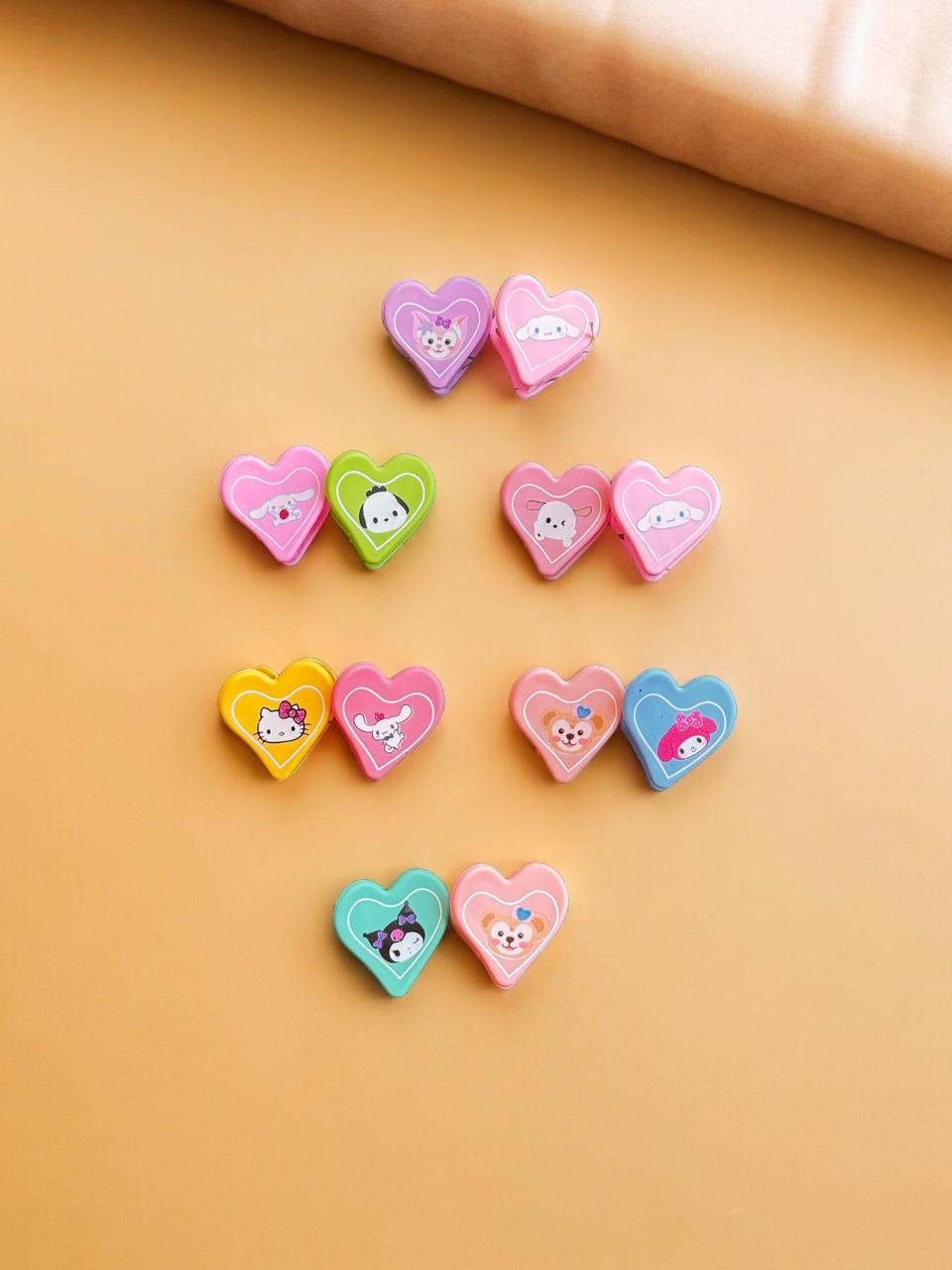 Hearts Aflutter: Mini Heart Claw Clip Set for Kids