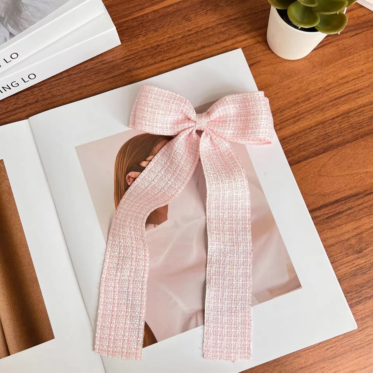 The "Fancy Frenchie" Tweed Bow