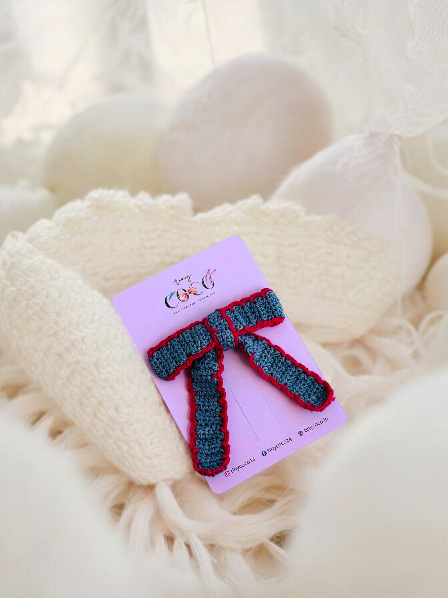 Cozy Crochet Bow Clip