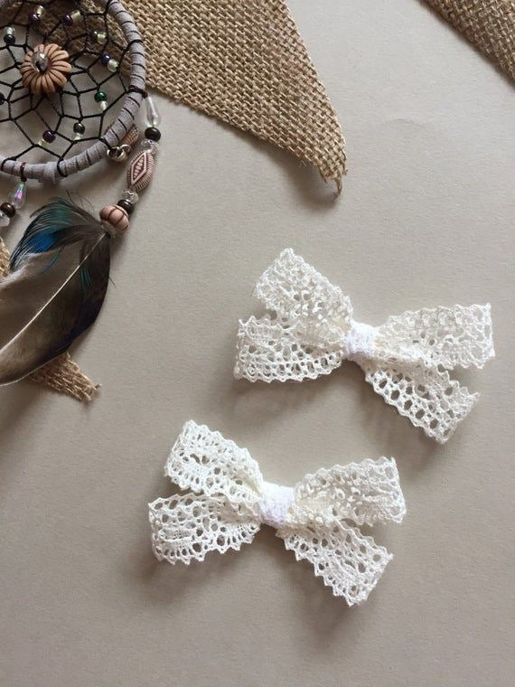 Little Dreamer Crochet Lace Bow Set