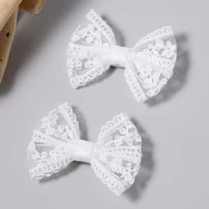 Mini Lace Flower Bow Clips