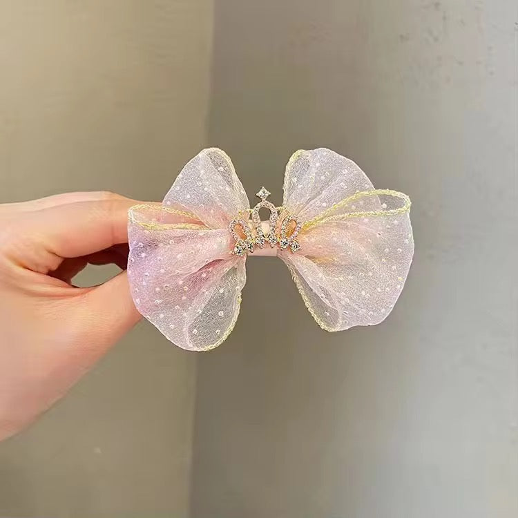 Crowned Shimmer Bows (Pair)