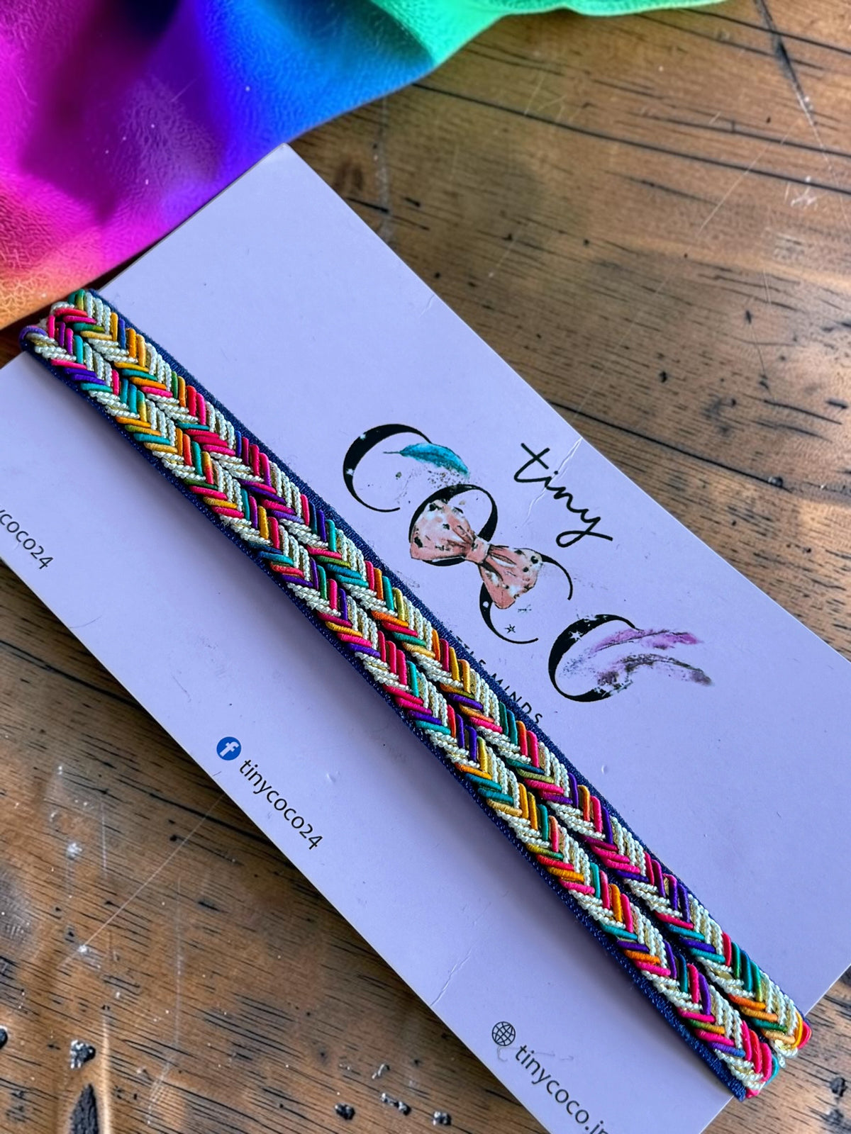 Raas Rang Multi-Color Braided Garba Hairband