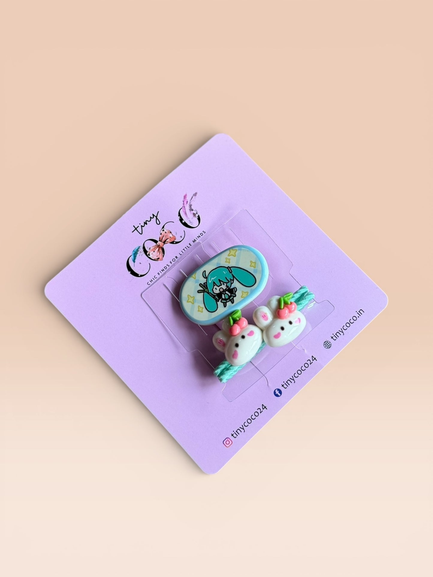 Kawaii Friends Character Clip & Tie Set