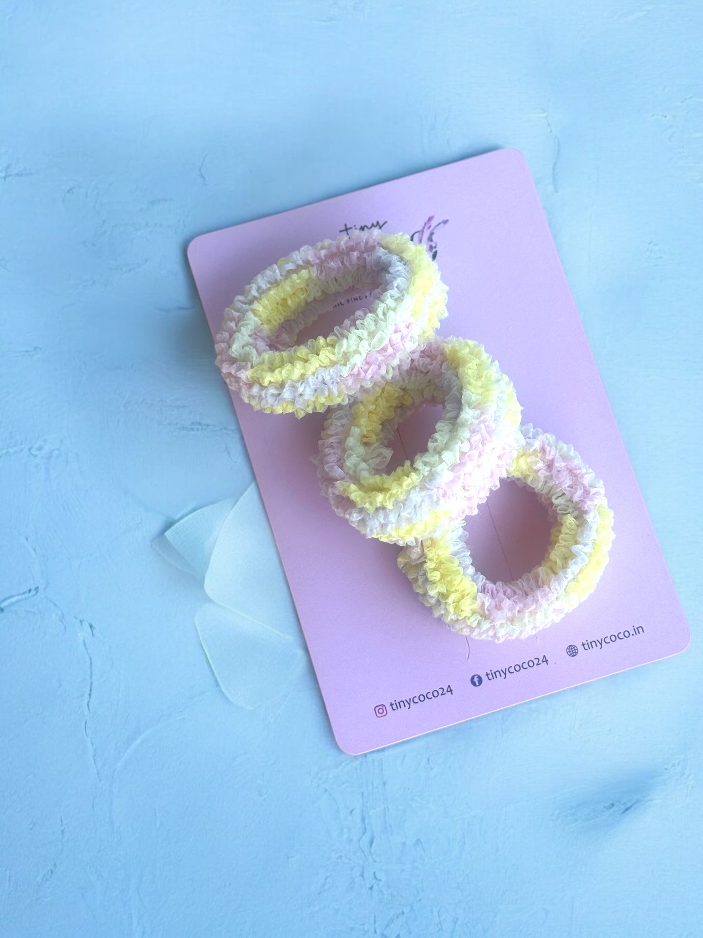 Dreamy Ruffled Hair Ties (Available in Beautiful Pastels - Set of 3)