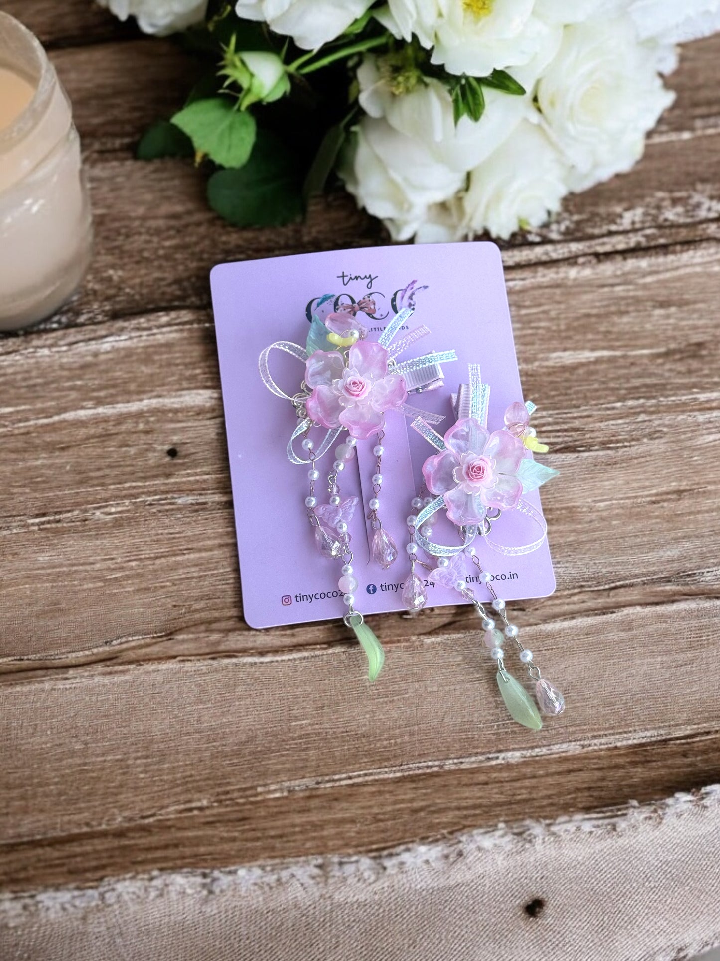 Sparkling Bloom Hair Clips (In beautiful pastel shades)