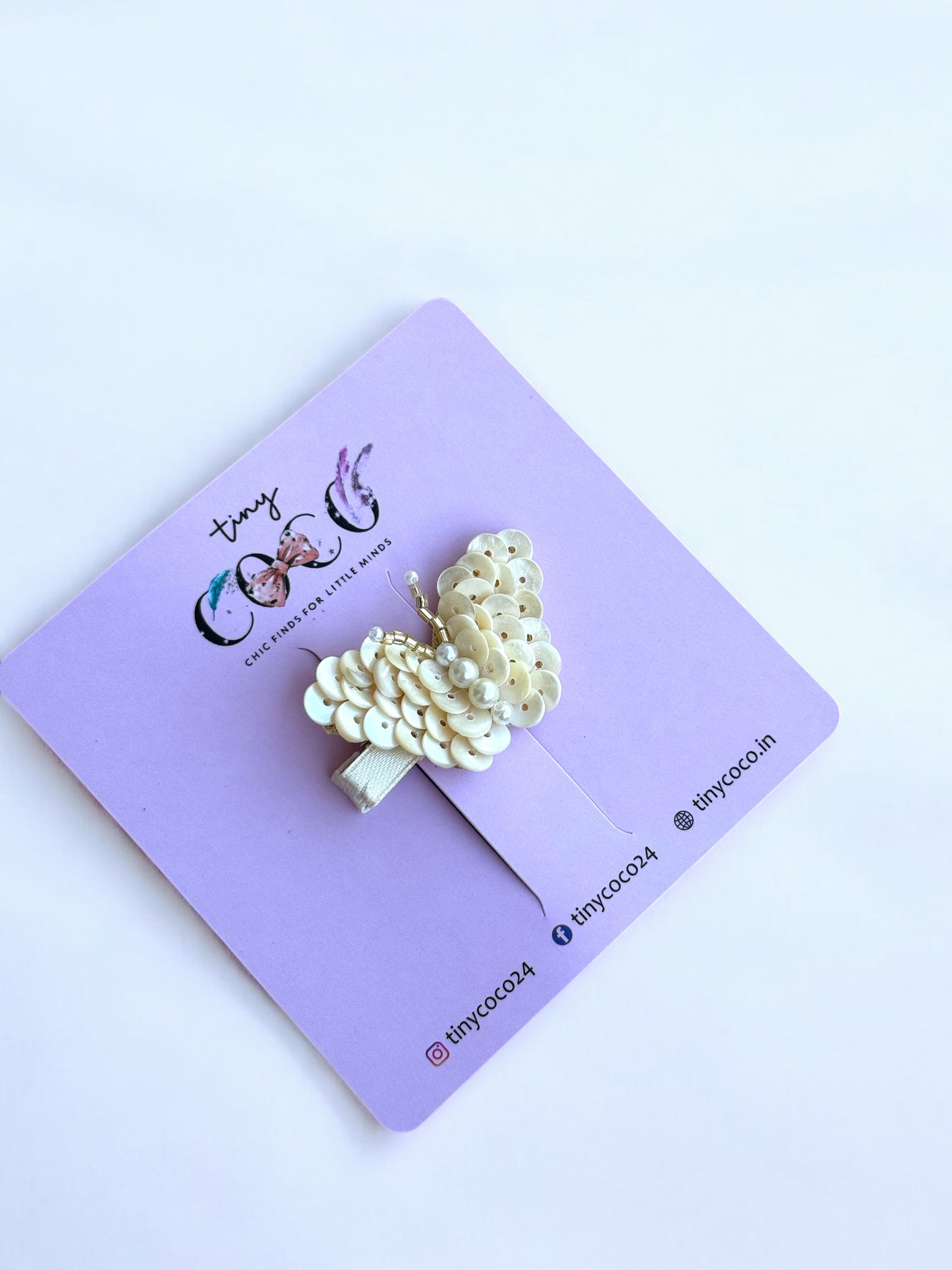 Delicate Sequin Butterfly Hair Clip