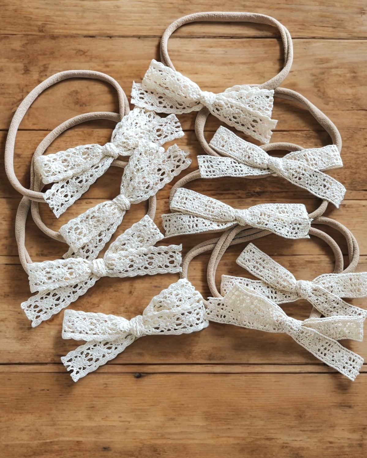 Crochet Lace Bow Baby Headbands