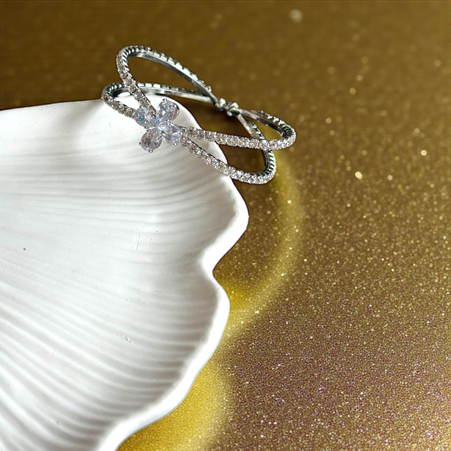 Diamond Knot Cuff Bracelet