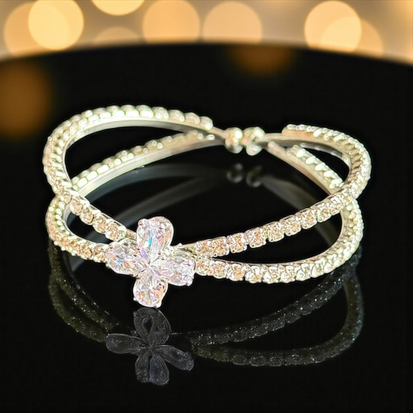 Diamond Knot Cuff Bracelet