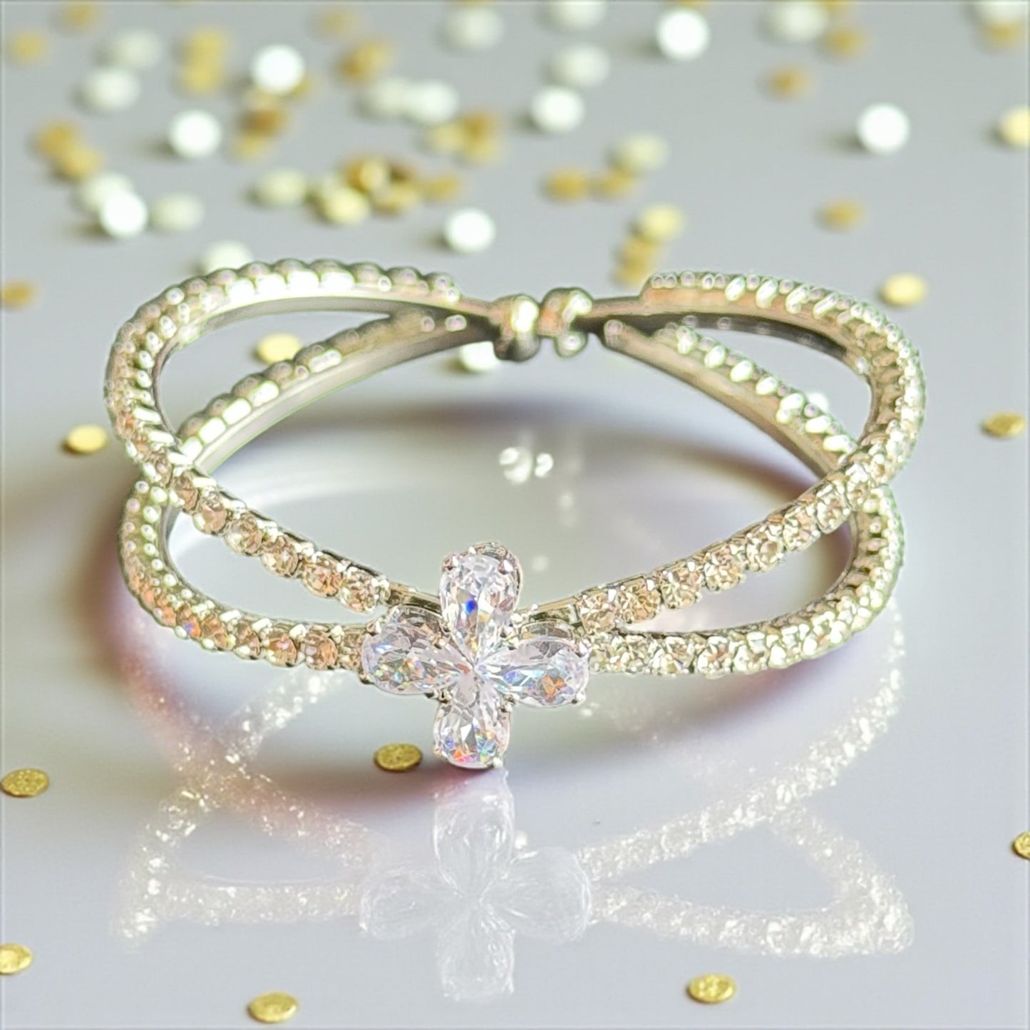 Diamond Knot Cuff Bracelet