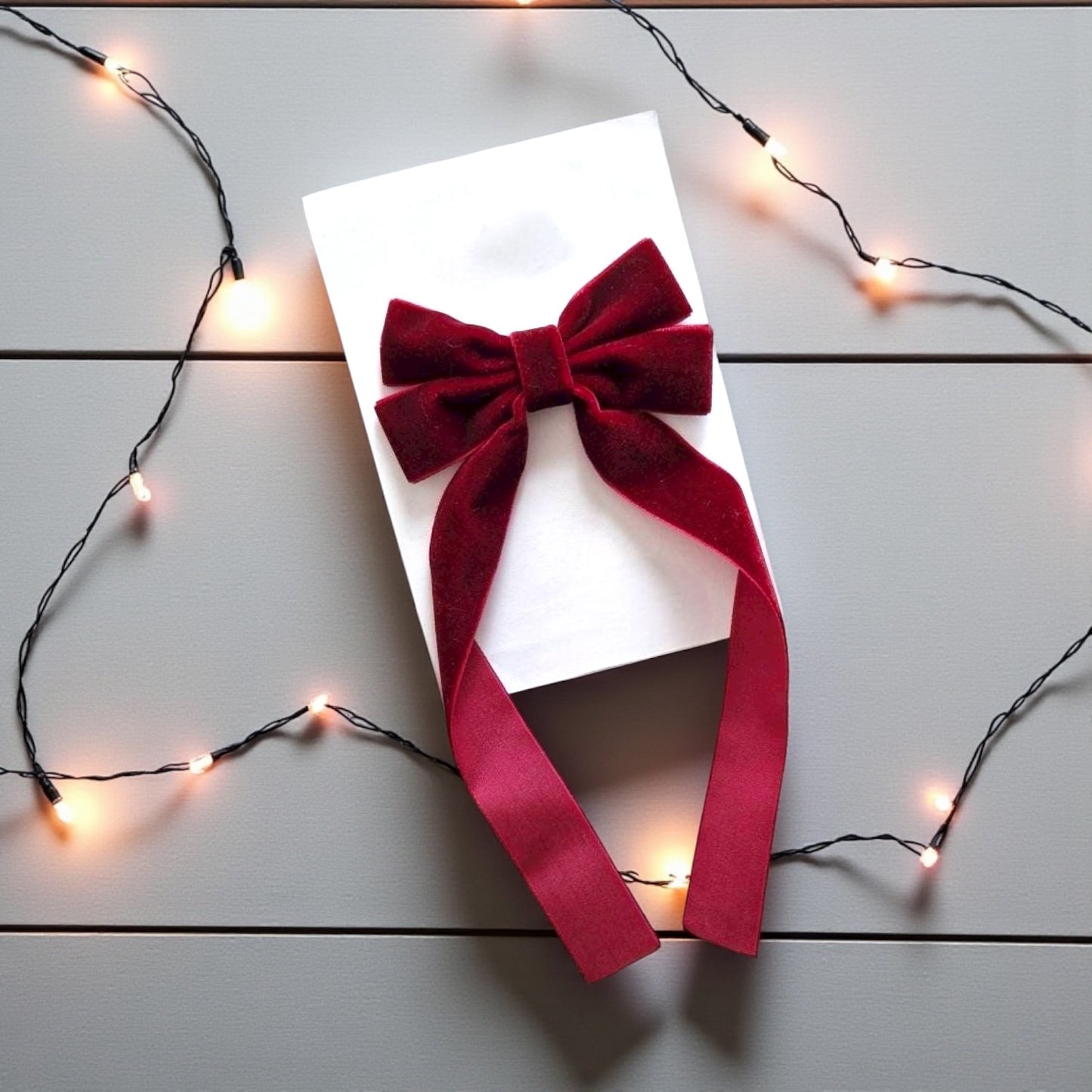 Velvet Holiday Tail Bow