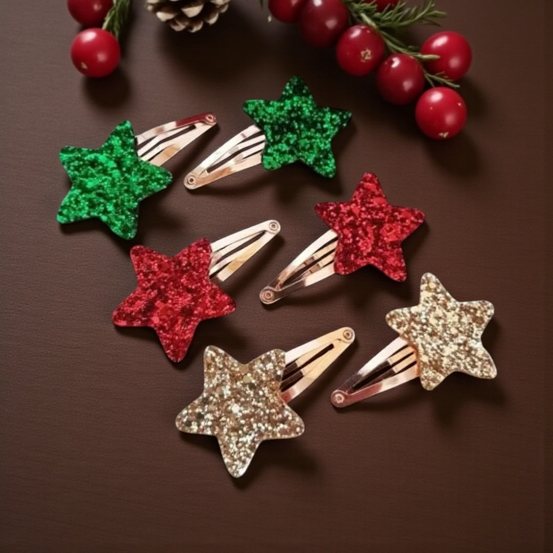 Jingling Star Holiday Clips (Set of 6)
