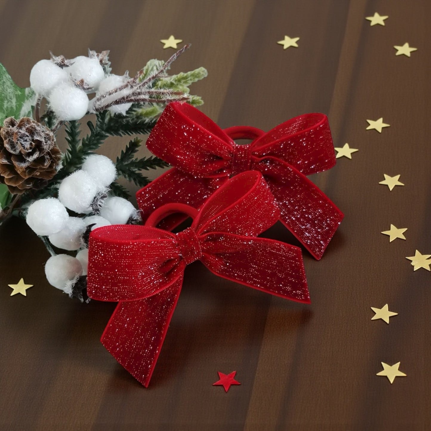 Twinkle Dust Bow Hair Ties (Set of 2)