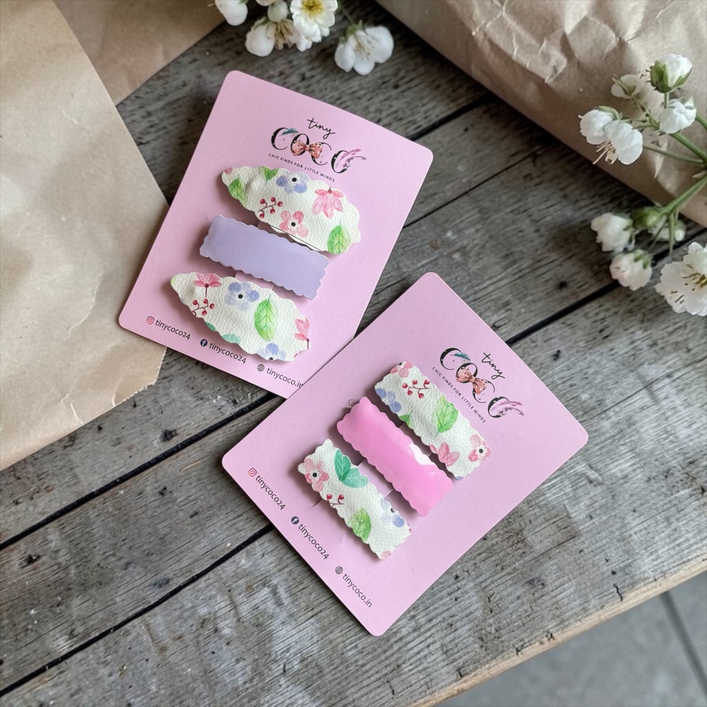 Meadow Song Scalloped Snap Clips (Set of 3)
