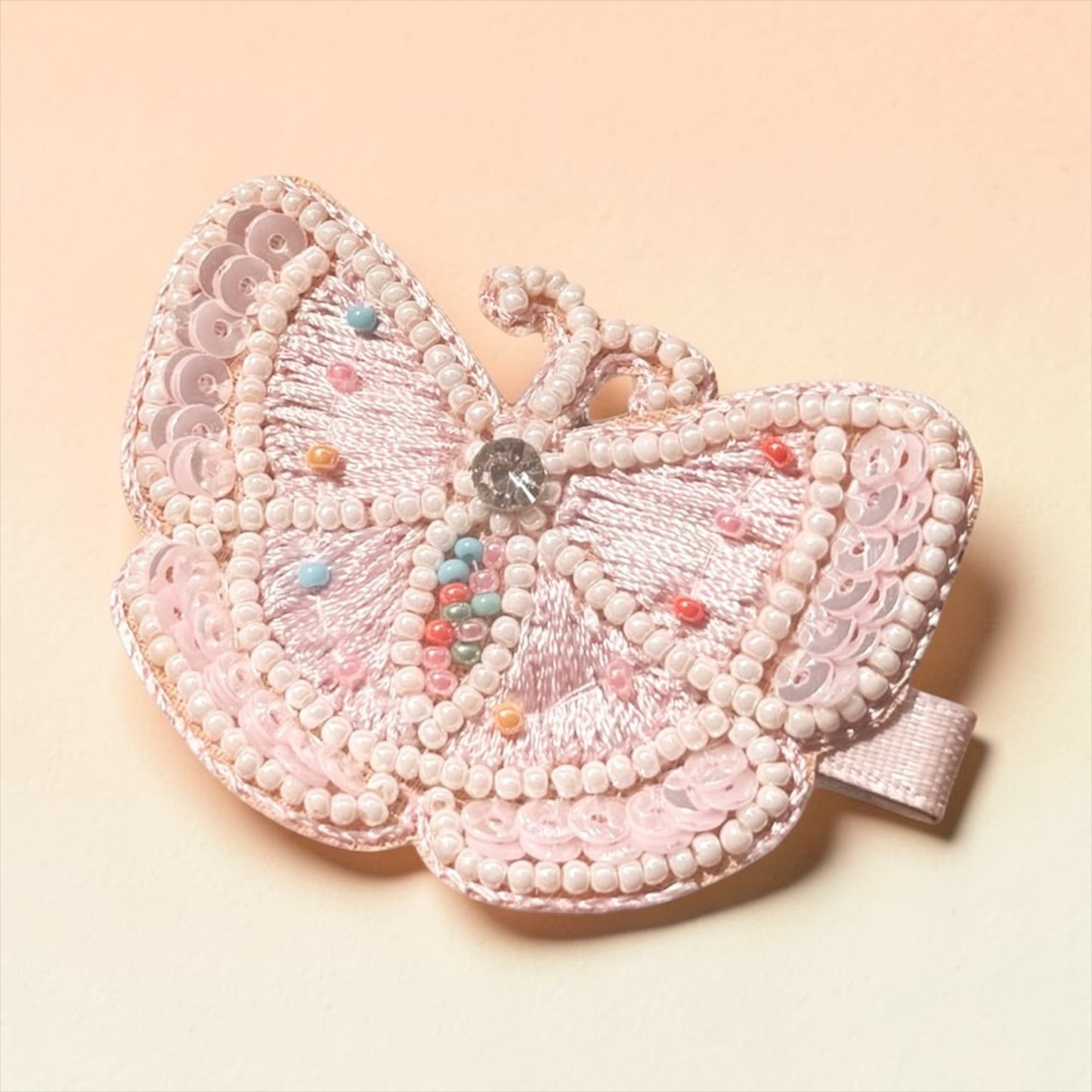 Ethereal Beaded Butterfly Clip