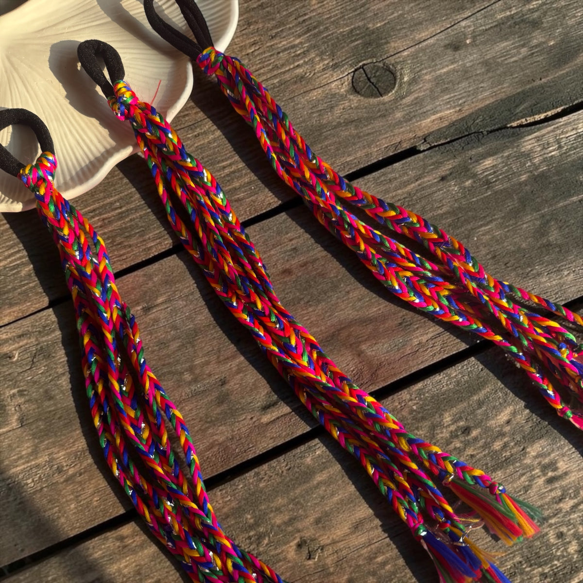 Ethnic Multicolor Braided Paranda Hair Tie