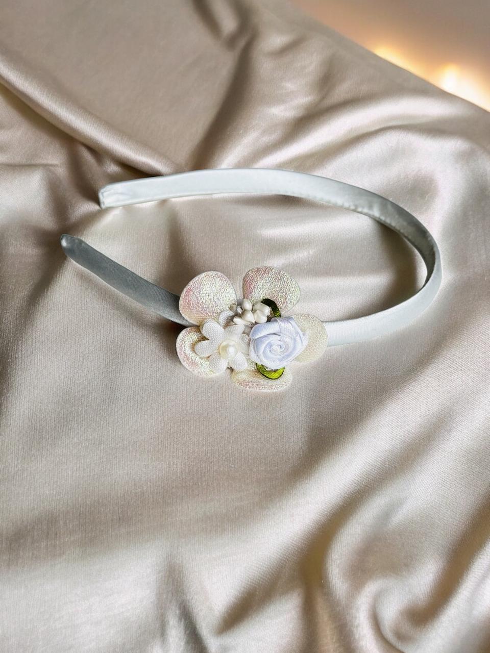 Add a Pop of Color with Our Adorable Kids' Satin Hairband with Cute Flower!