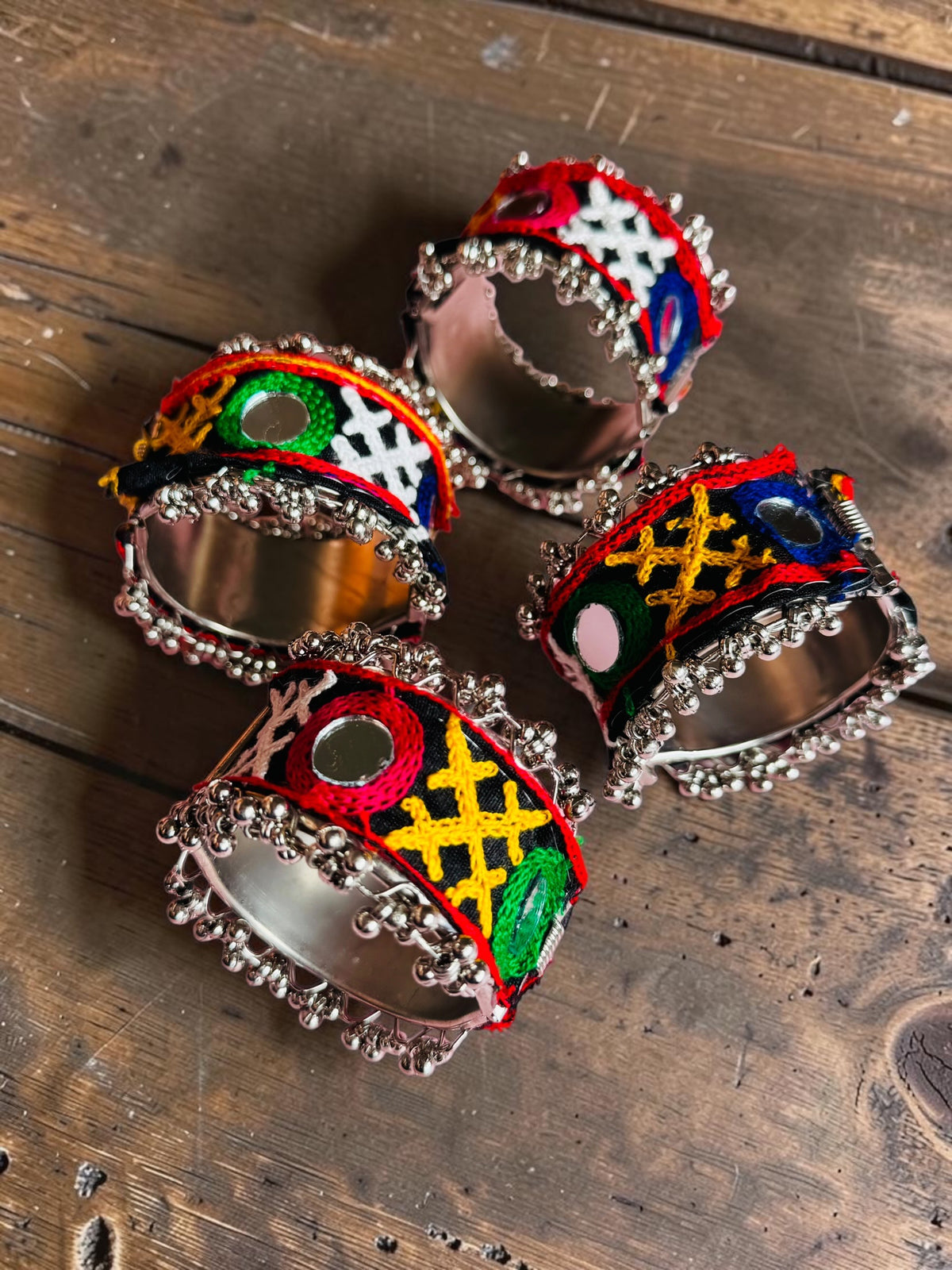Jhanjhar Kutchi Embroidered Ghungroo Kada