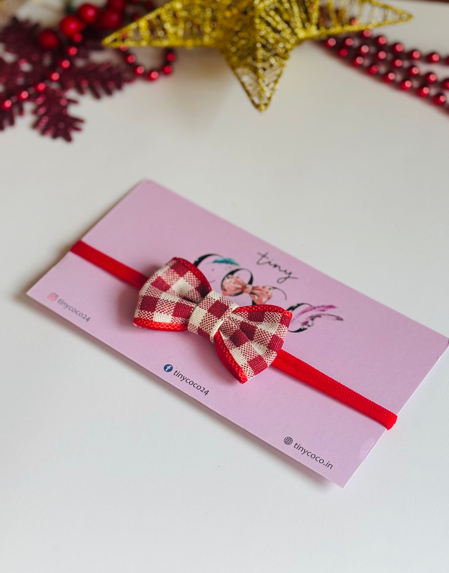 Sweet Gingham Baby Headband