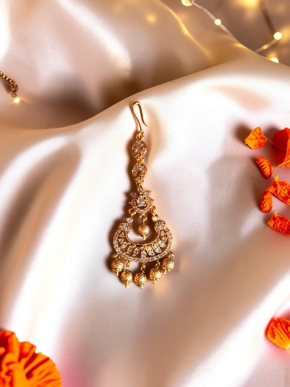 Sitara Filigree Antique Gold Maang Tikka