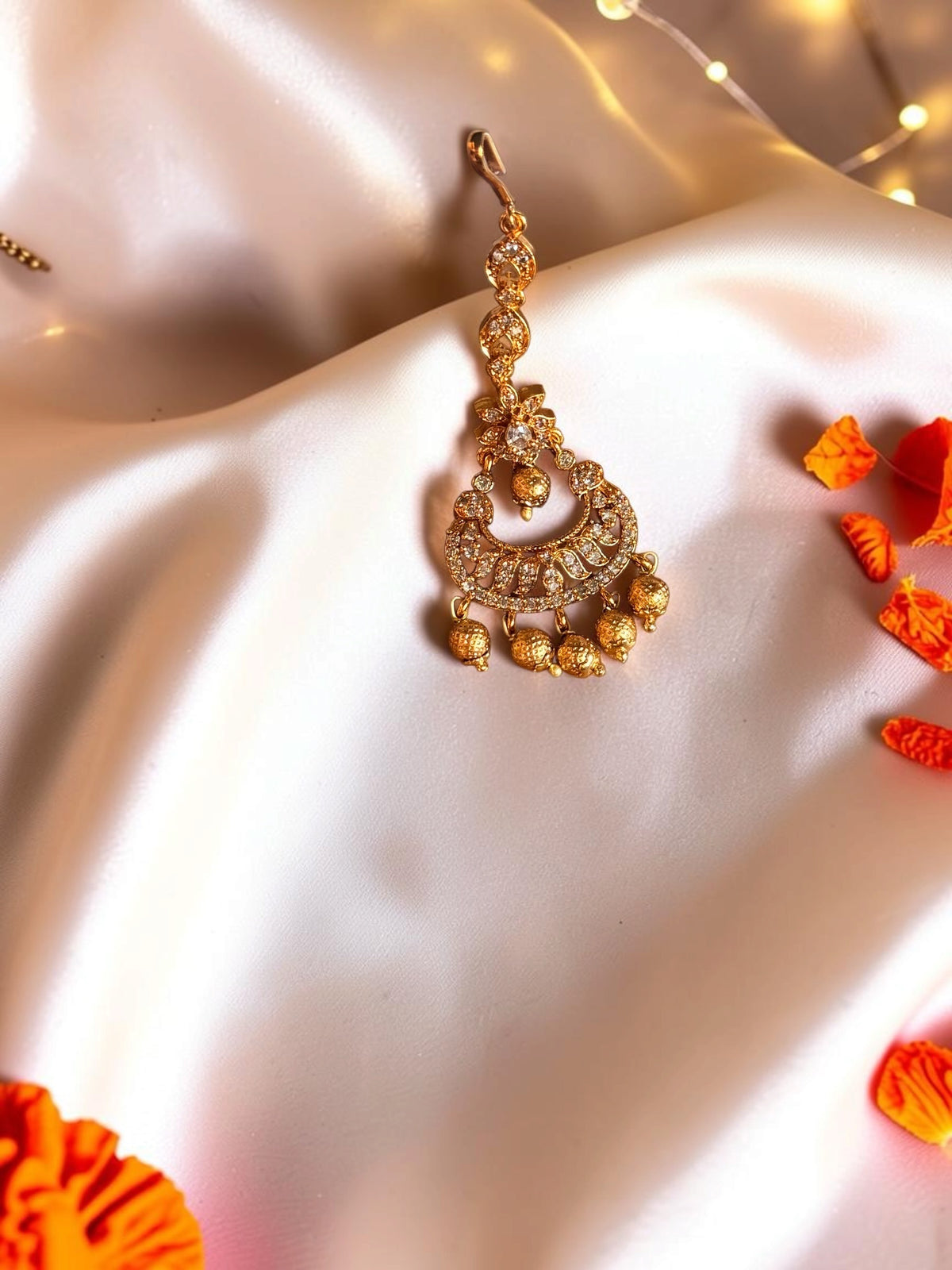 Sitara Filigree Antique Gold Maang Tikka