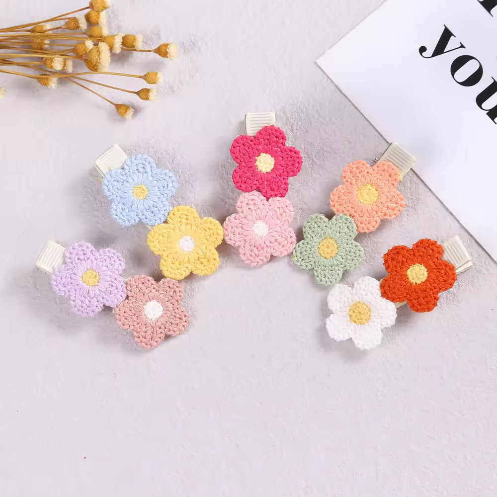 Meadow Bloom Crochet Snap Clip (Assorted Colors)