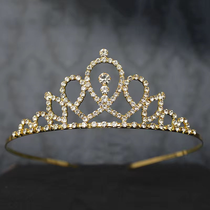 Golden Crystal Tiara (Assorted Designs)