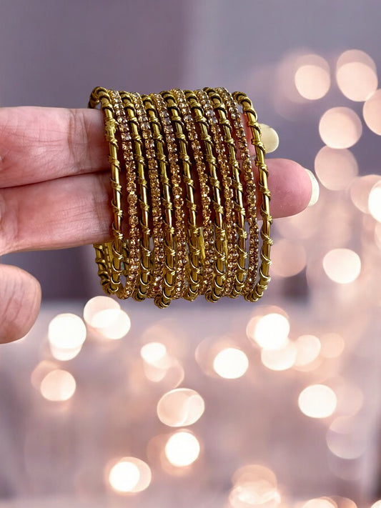 Gold Glam Bangles