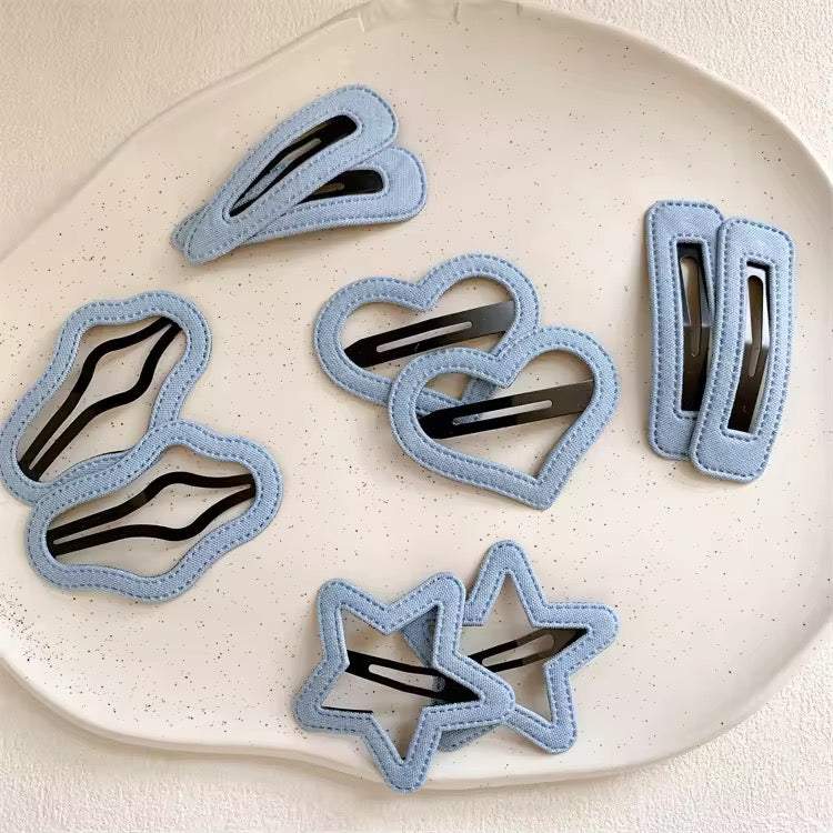 Denim Doodle Snap Clip