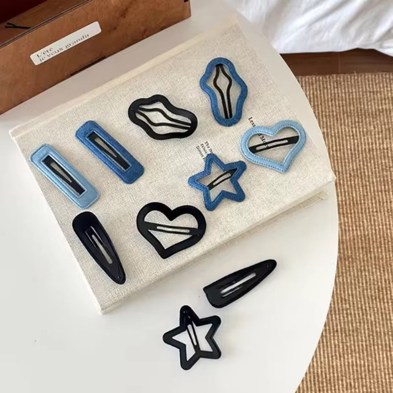 Denim Doodle Snap Clip
