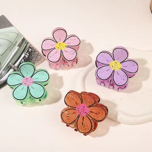Groovy Blooms Flower Claw Clip!