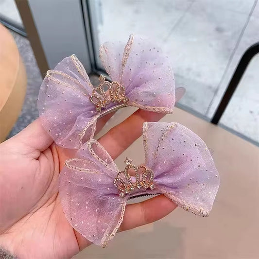 Crowned Shimmer Bows (Pair)