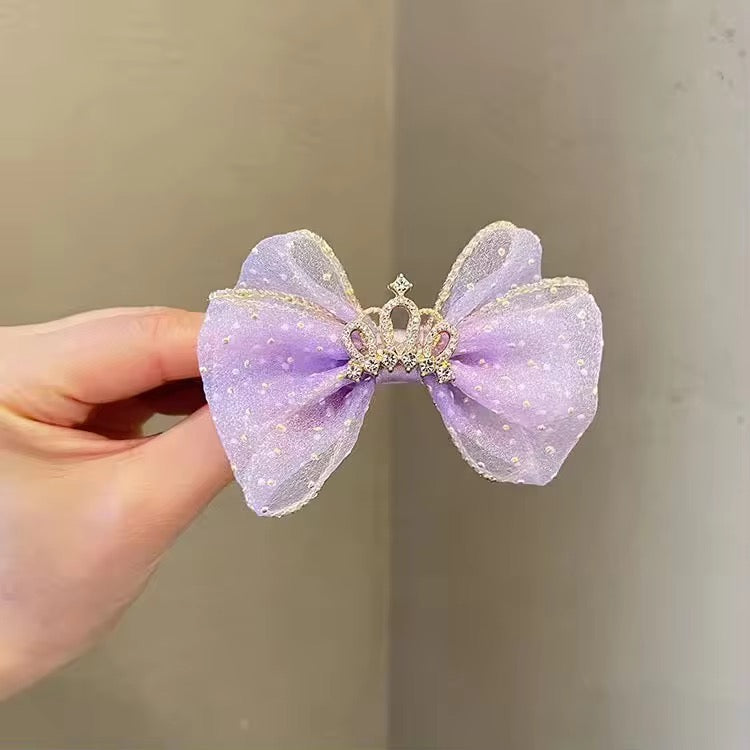 Crowned Shimmer Bows (Pair)