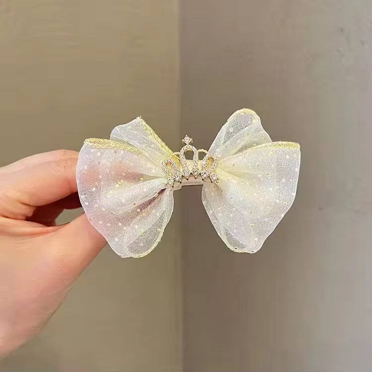 Crowned Shimmer Bows (Pair)