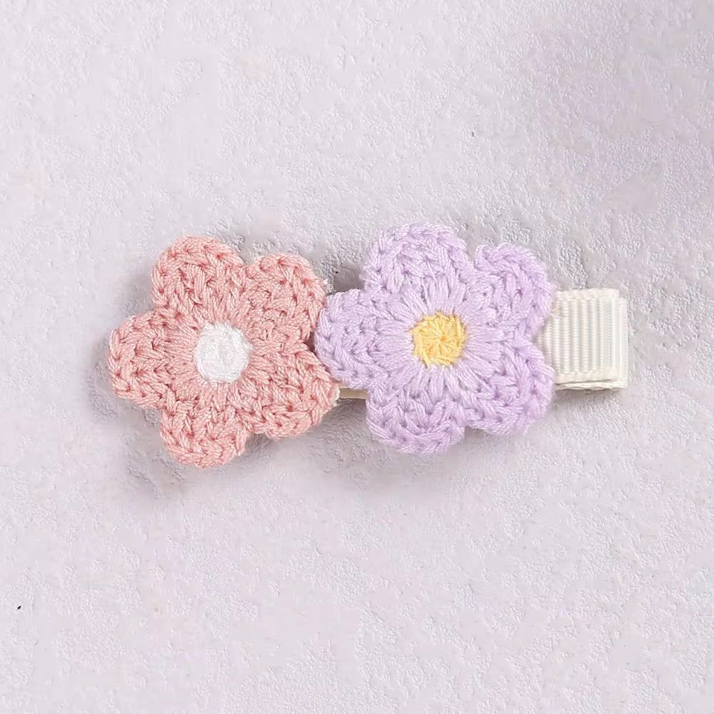Meadow Bloom Crochet Snap Clip (Assorted Colors)