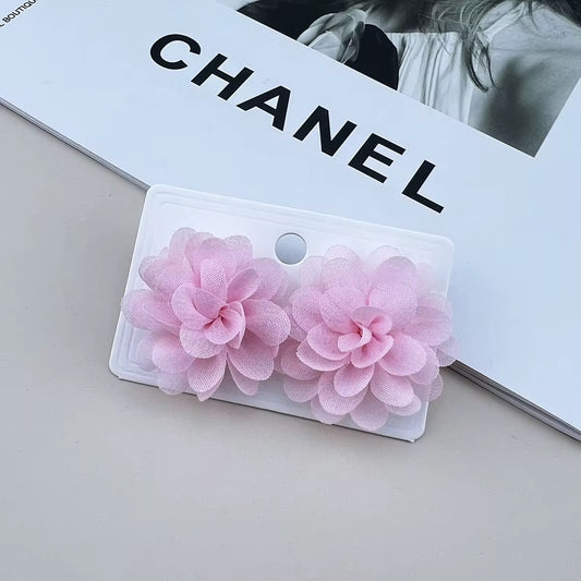 Dreamy Chiffon Flower Pigtails