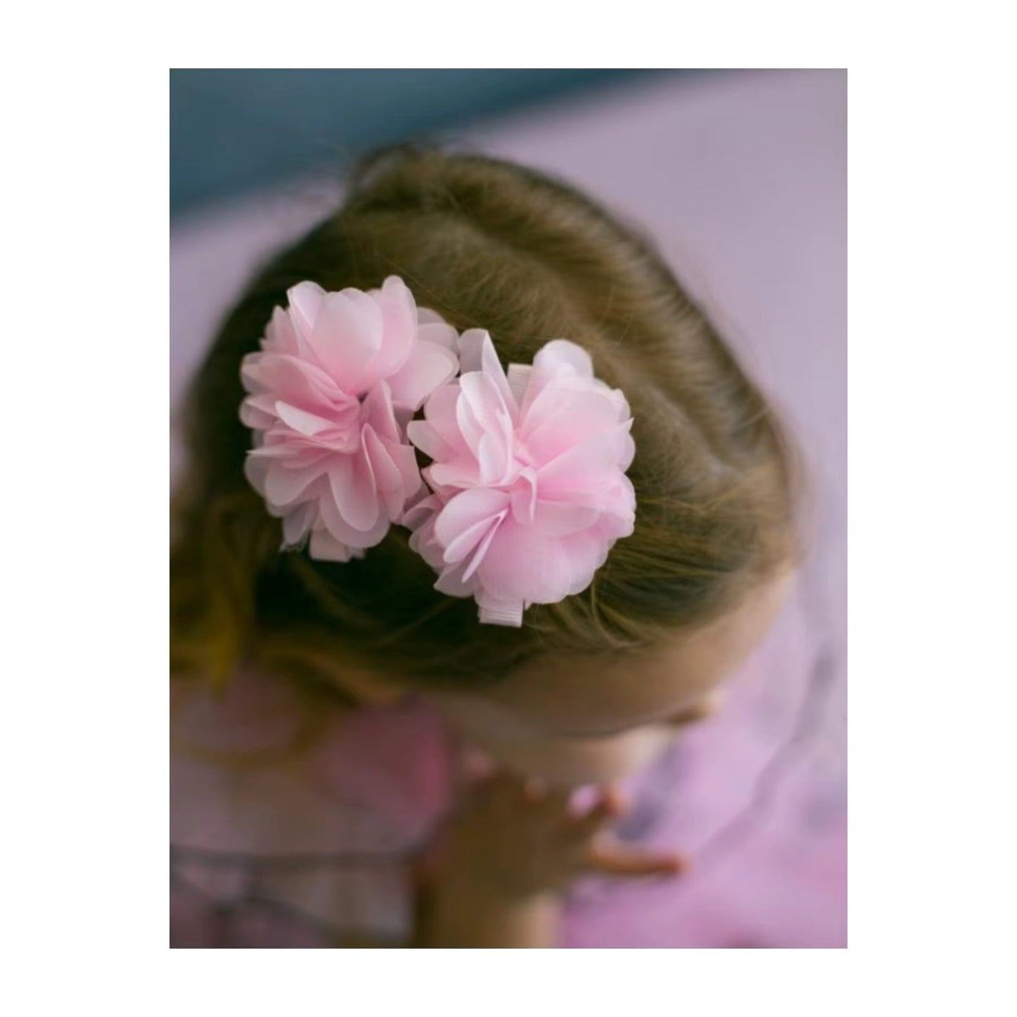 Dreamy Chiffon Flower Pigtails