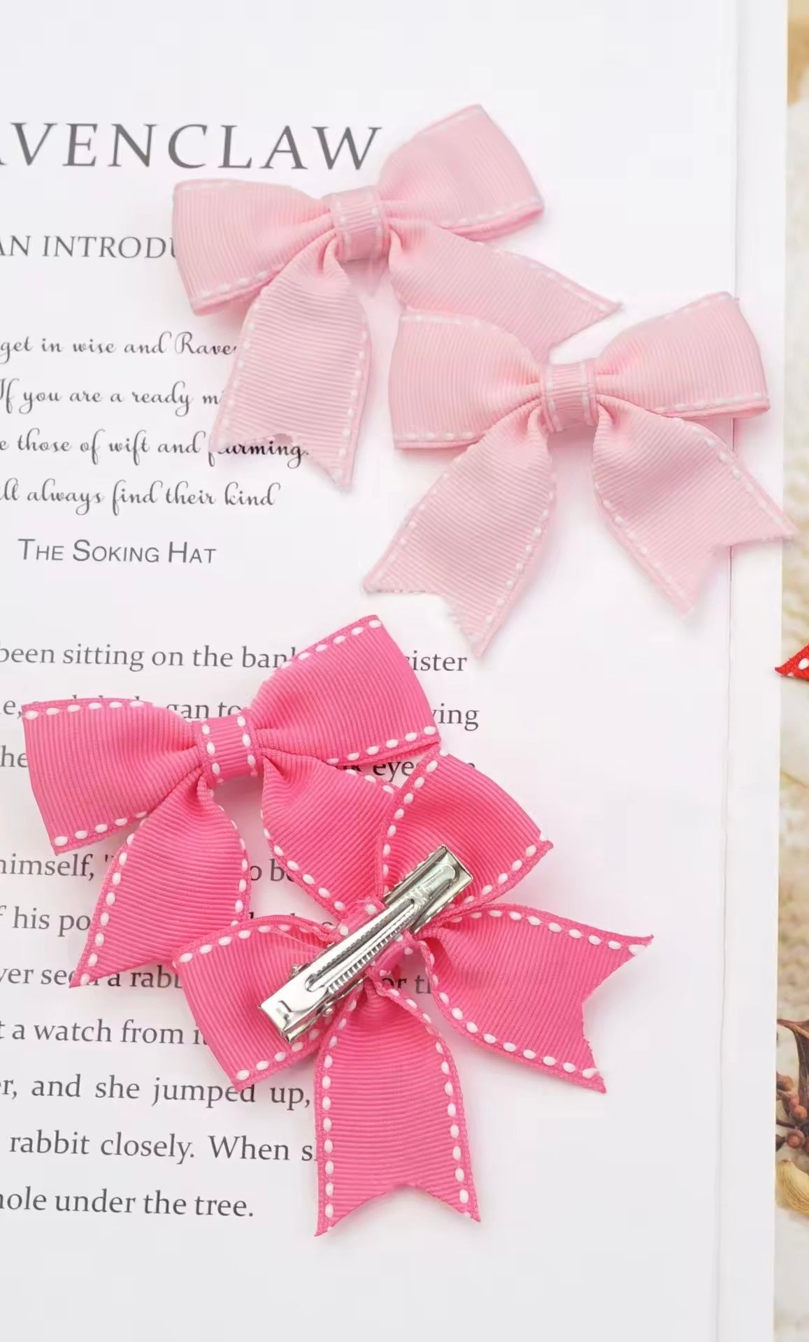 Classic Stitched Ribbon Pigtails