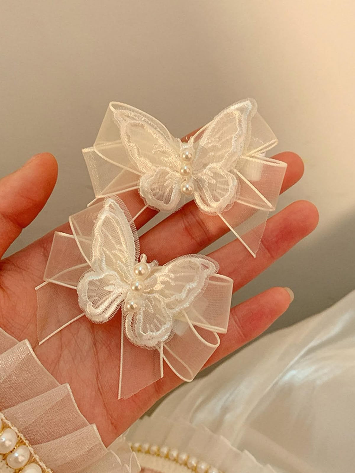 The Seraphina Organza Butterfly Clip