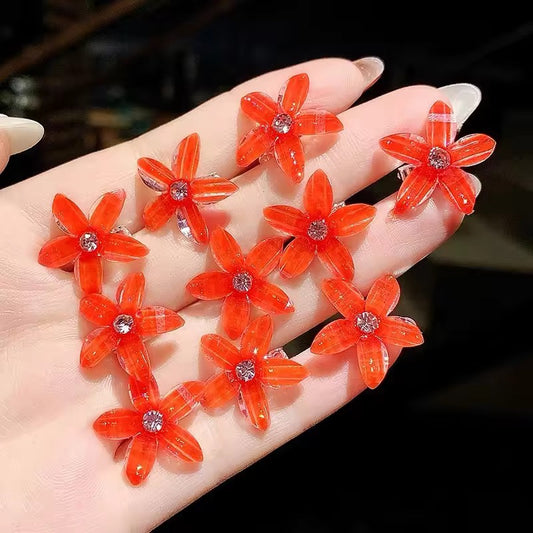 Sparkle Flower Snap Clips for Babies & Toddlers (Set of 5 clips)