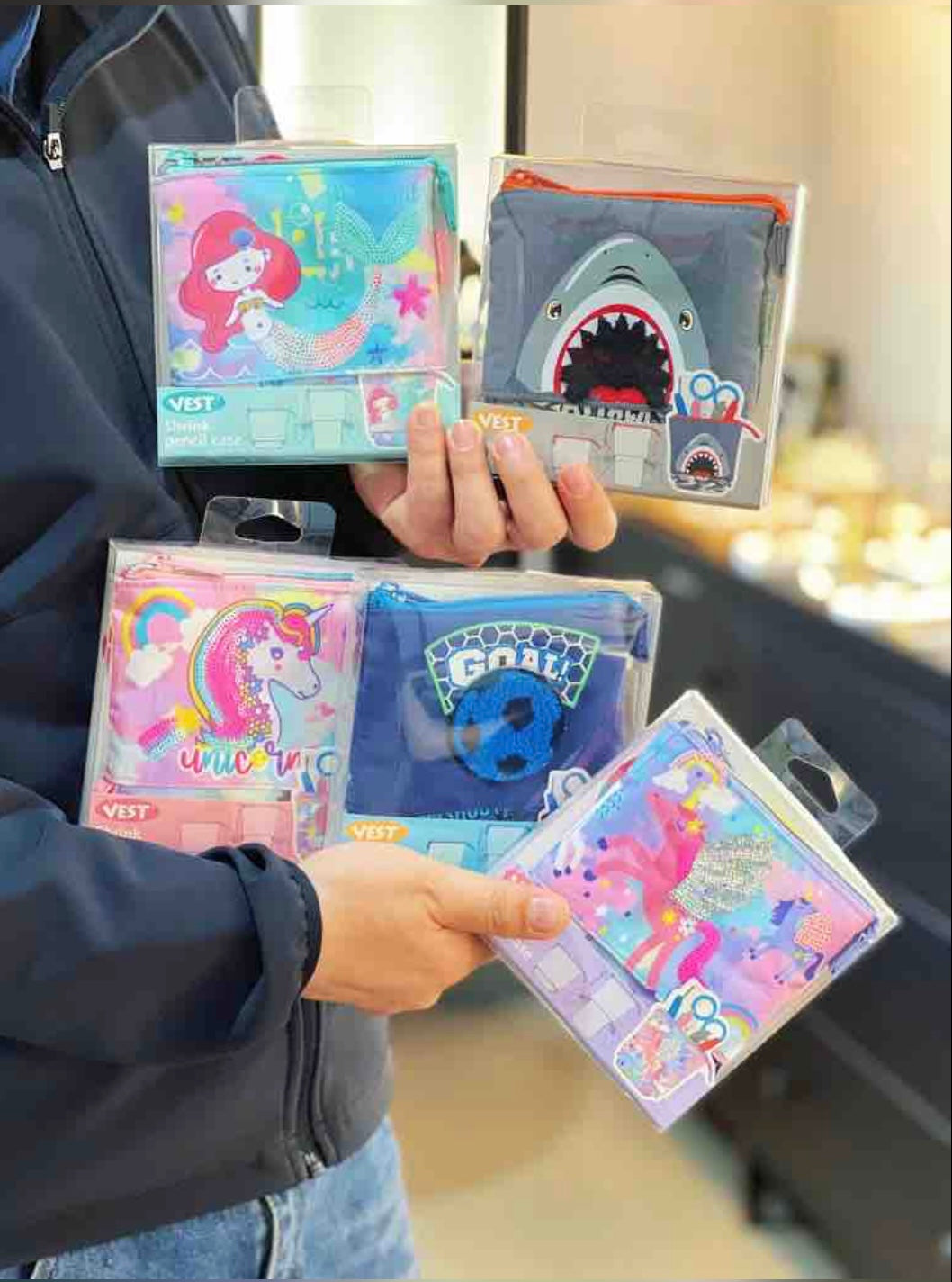 Premium Double Compartment Stand and Slide Pencil Case