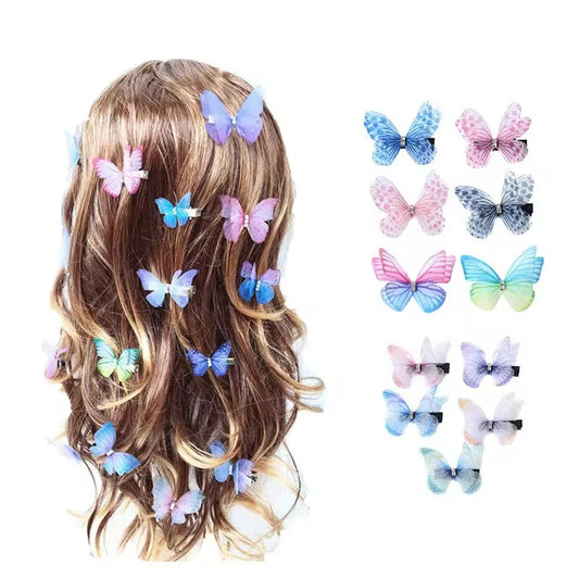 Enchanted Flutter Butterfly Hair Clips (Pair)