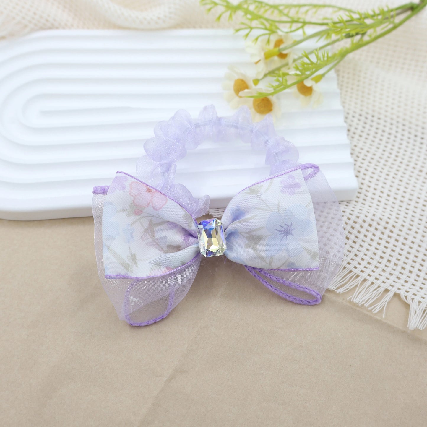 Floral Bow Hair Ties