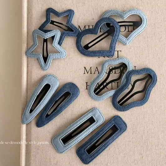 Denim Doodle Snap Clip