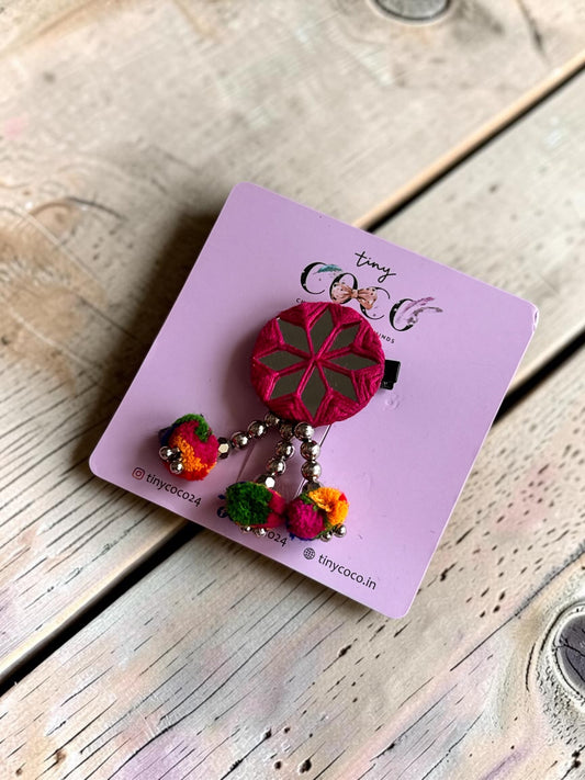 Kutchi Mirror Work Hair Clips