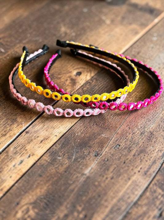 Jharokha Mirror Embroidered Headbands