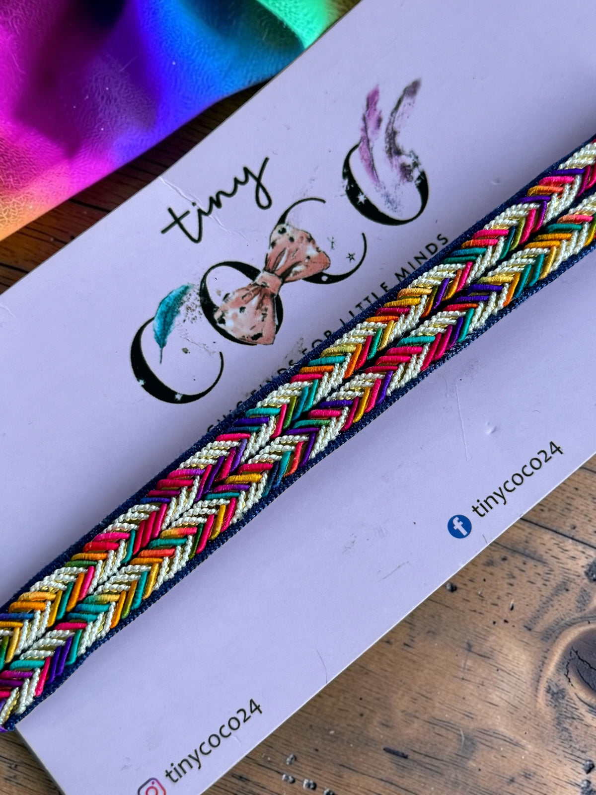 Raas Rang Multi-Color Braided Garba Hairband